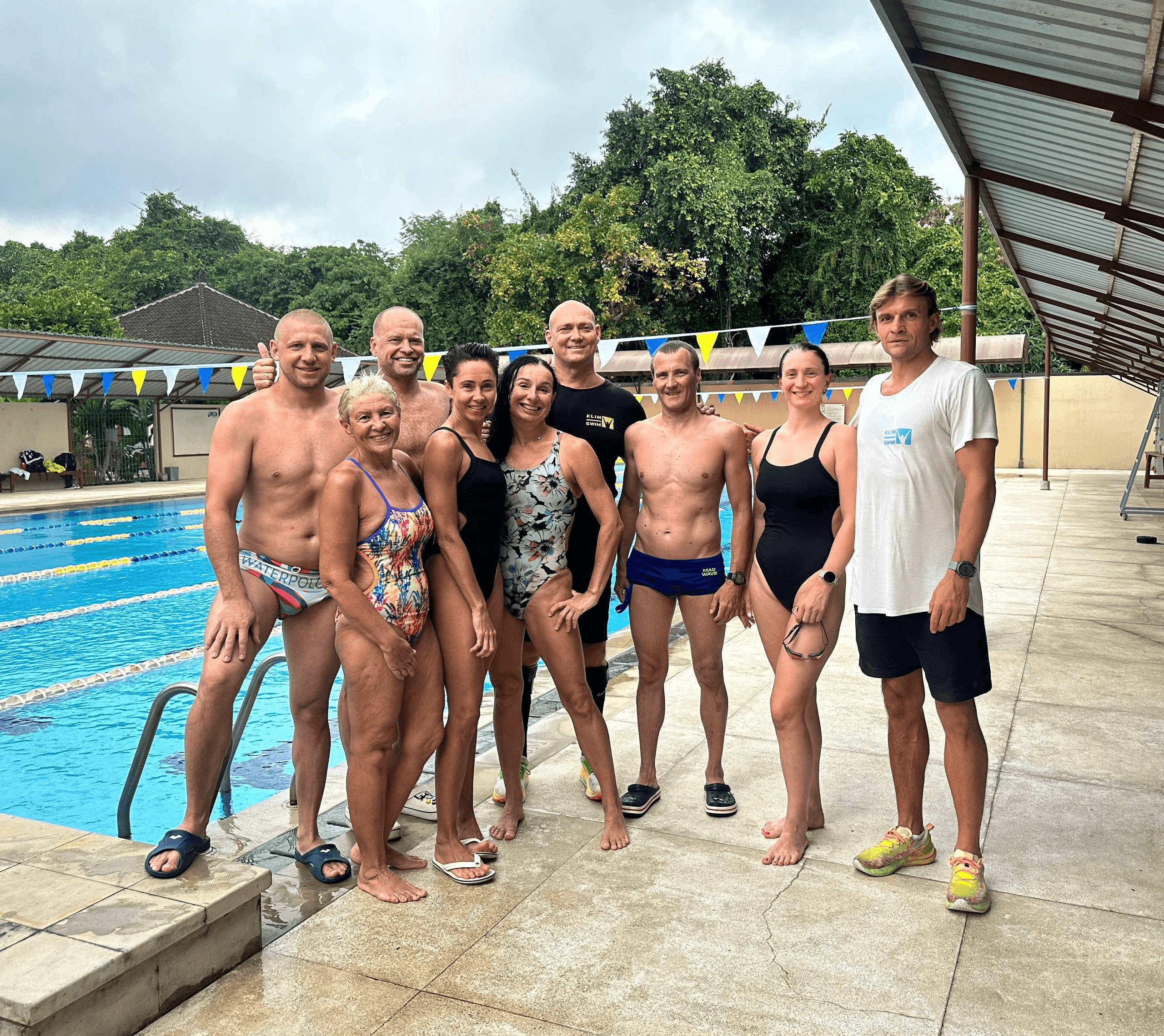Alexander with swimmers at KLIMSWIM Bali