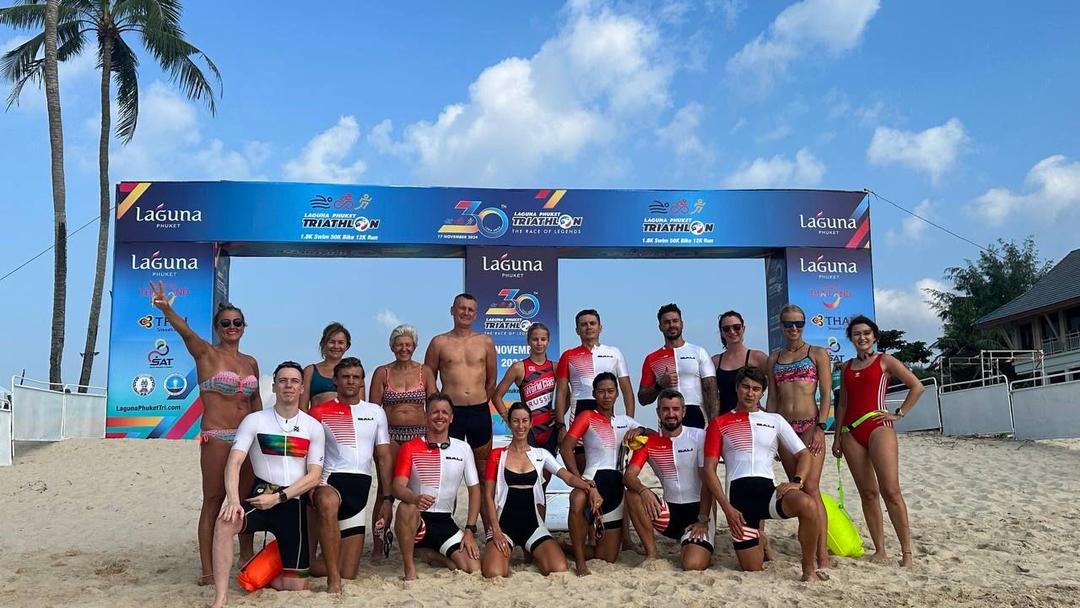 A team at a previous Phuket triathlon event; illustrative camp photo